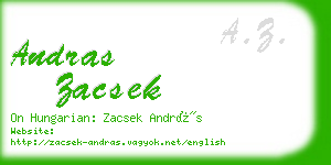 andras zacsek business card